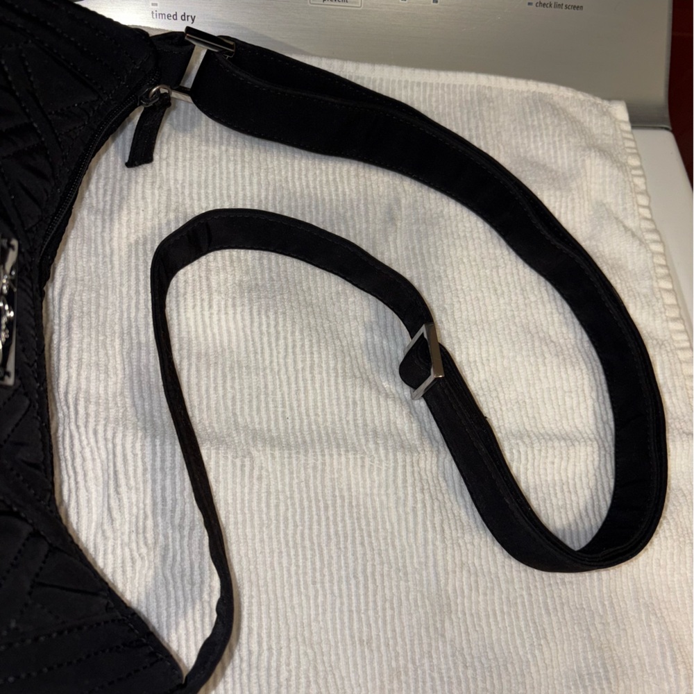 Vera Bradley Black Microfiber Crossbody Bag - Picture 6 of 8